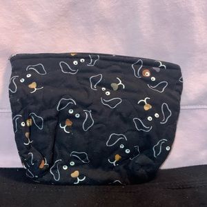 Black Dog Print Quilted Bag